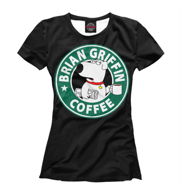 Футболка Brian Griffin Coffee для девочек 