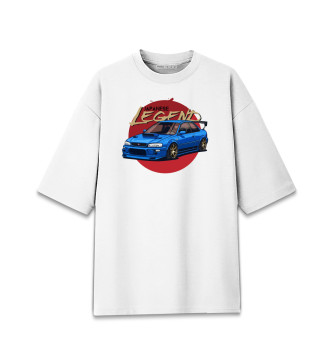 Женская Хлопковая футболка оверсайз Subaru