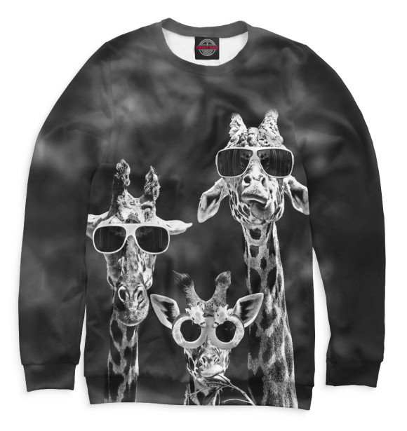 Свитшот Жирафы в очках для девочек 