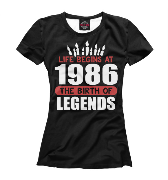 Футболка 1986 - рождение легенды для девочек 