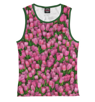 Майка для девочек Розовые тюльпаны