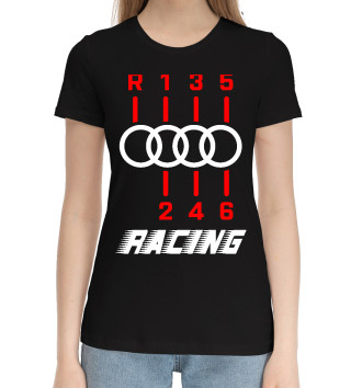 Женская Хлопковая футболка Audi - Gearbox - Pro Racing