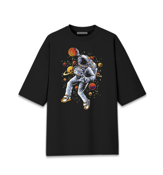 Мужская Хлопковая футболка оверсайз Space game
