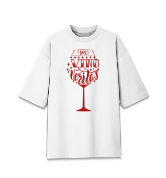 Хлопковая футболка оверсайз In vino