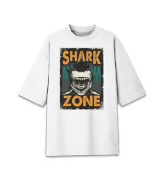 Хлопковая футболка оверсайз Shark Zone