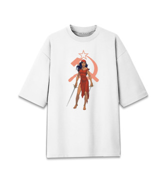 Женская Хлопковая футболка оверсайз Красная мстительница