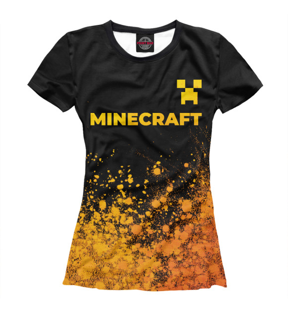 Футболка Minecraft Gold Gradient для девочек 