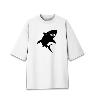 Хлопковая футболка оверсайз Акула