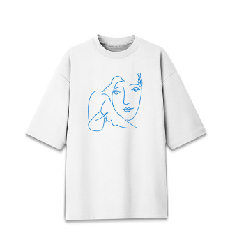 Женская Хлопковая футболка оверсайз Лицо Мира Пабло Пикассо