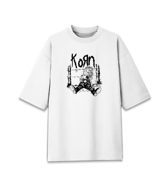 Мужская Хлопковая футболка оверсайз Korn