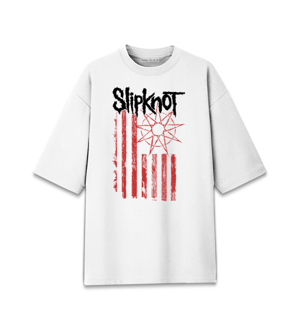 Мужская Хлопковая футболка оверсайз Slipknot