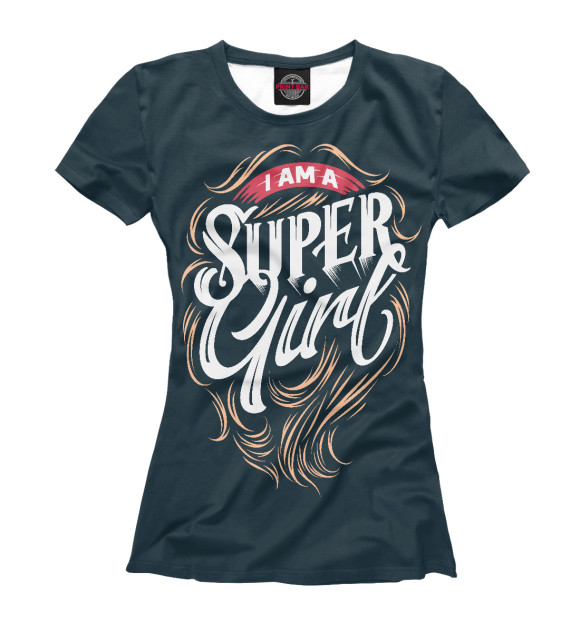 Футболка I am super girl для девочек 