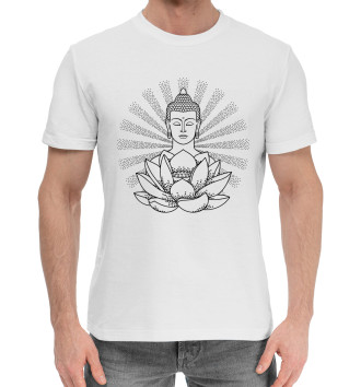 Мужская Хлопковая футболка Будда
