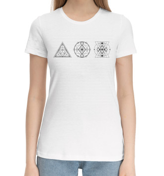 Женская Хлопковая футболка Geometry