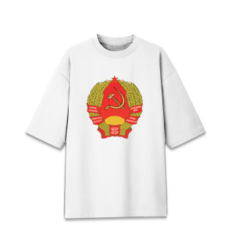Мужская Хлопковая футболка оверсайз Казахская ССР