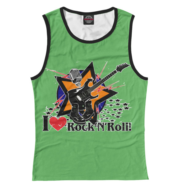 Женская Майка I love Rock-n-nRoll