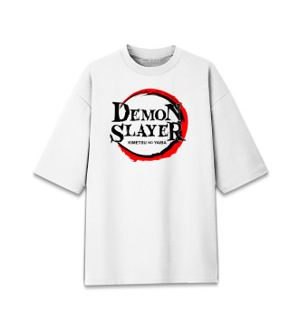 Мужская Хлопковая футболка оверсайз Demon Slayer