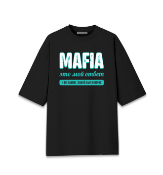 Хлопковая футболка оверсайз Mafia Ответ