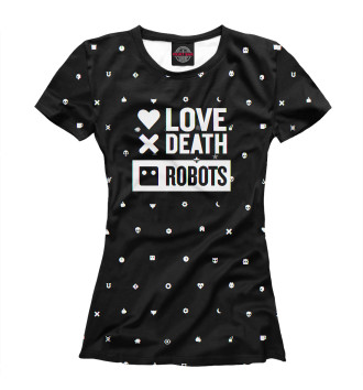 Футболка для девочек Love, Death + Robots logo