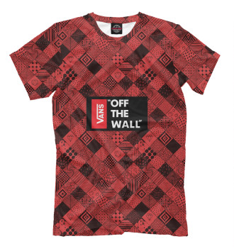 Футболка Vans of the wall (Red and Black)