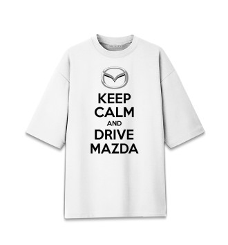 Хлопковая футболка оверсайз Будь спок и води Mazda