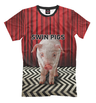 Мужская Футболка Swin Pigs