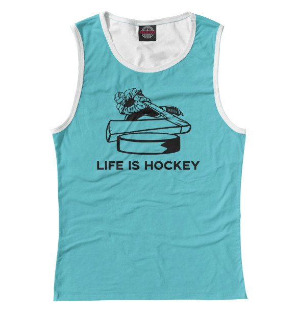 Майка Life is Hockey для девочек 