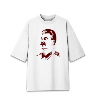 Хлопковая футболка оверсайз Сталин