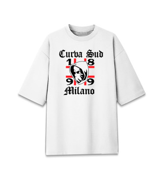Женская Хлопковая футболка оверсайз AC Milan