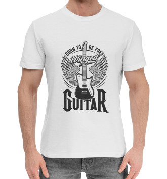 Мужская Хлопковая футболка Гитара