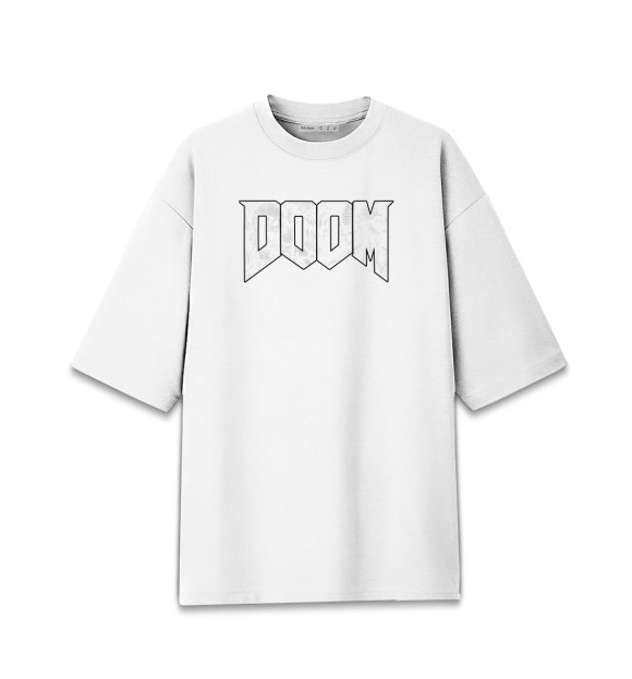 Женская Хлопковая футболка оверсайз DOOM