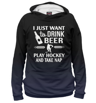 Худи Drink Beer Play Hockey