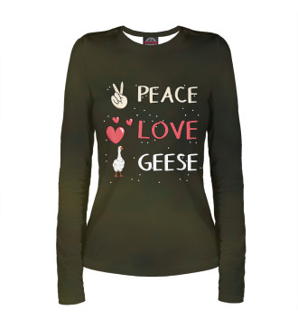 Лонгслив Peace Love Geese