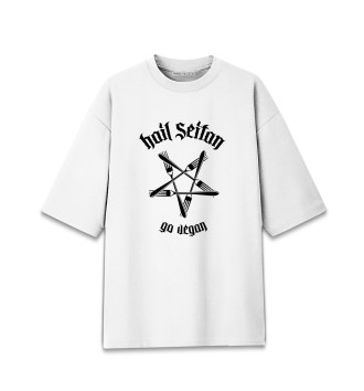 Хлопковая футболка оверсайз Hail Seitan