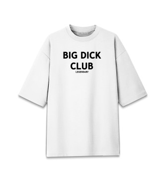 Мужская Хлопковая футболка оверсайз BIG DICK CLUB LEGENDARY
