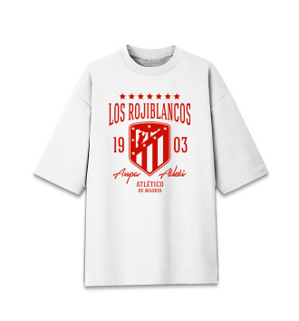 Мужская Хлопковая футболка оверсайз Атлетико Мадрид