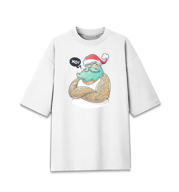 Мужская Хлопковая футболка оверсайз Santa Hipster