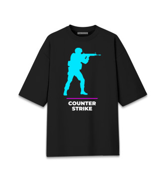 Хлопковая футболка оверсайз Counter Strike Gaming top