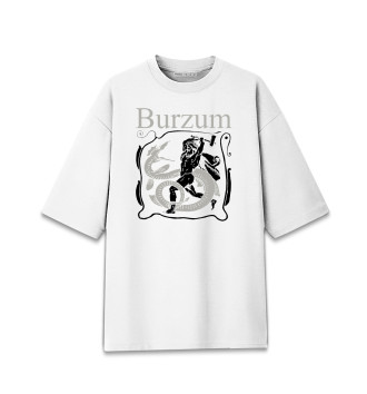 Мужская Хлопковая футболка оверсайз BURZUM SERPENT SLAYER