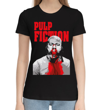 Женская Хлопковая футболка Pulp fiction