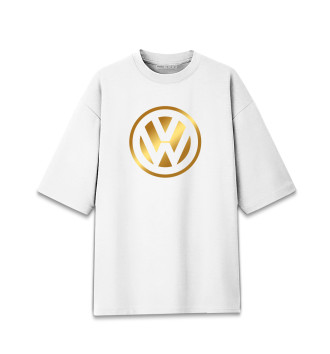 Женская Хлопковая футболка оверсайз Volkswagen Gold