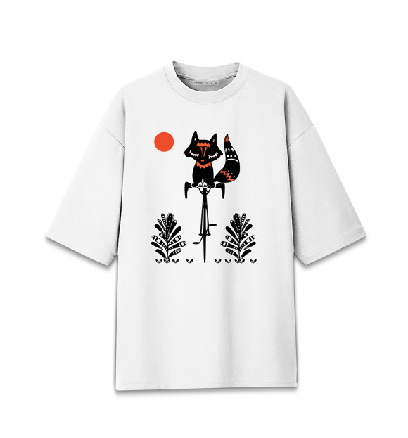 Мужская Хлопковая футболка оверсайз Boho Fox