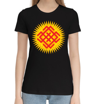 Хлопковая футболка Символ славян в солнце