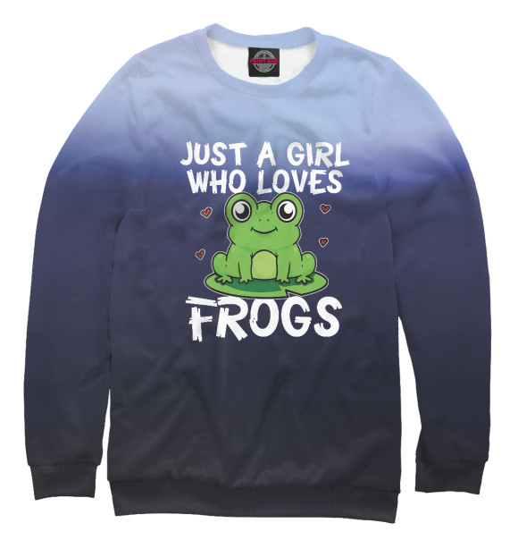 Свитшот Just A Girl Who Loves Frogs для мальчиков 