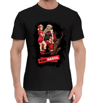 Мужская Хлопковая футболка Bad santa