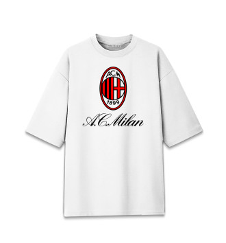 Женская Хлопковая футболка оверсайз AC Milan