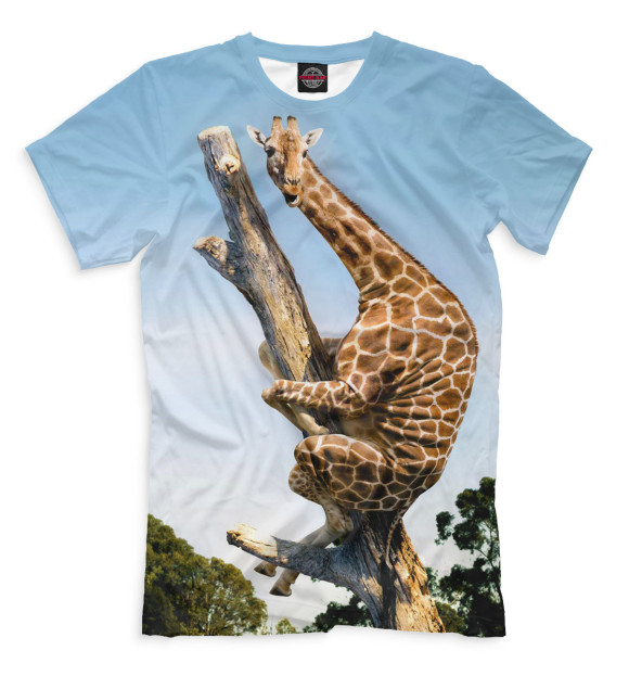 Футболка Жираф на дереве для мальчиков 