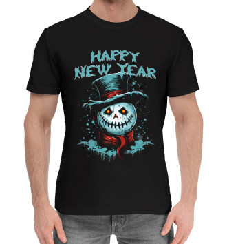 Мужская Хлопковая футболка Happy New Year