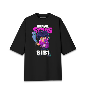 Женская Хлопковая футболка оверсайз Brawl Stars, Bibi