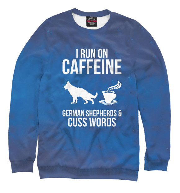 Свитшот I Run On Caffein Shepherd для мальчиков 